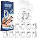 Anti Snoring Devices(10 Pack), Snoring Stopper with Silicone Magnet,Anti Snoring Nose Clip to Reduce...
