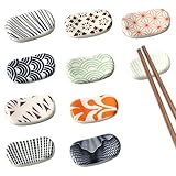 Keramik Stäbchen Halter, 10 Stücke Stil Druck Stäbchen Stäbchenhalter Set, Stehen Messer...