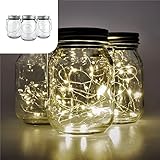 Gadgy Solarglas für Außen Wasserdicht – Set mit 3 Stück – Solar Windlichter für Garten,...