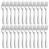 BEWOS Kuchengabeln/Dessertgabeln 24 Stück Set, 5,31 Zoll (13,5cm) Kuchengabel, Edelstahl Gabeln,...