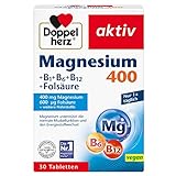 Doppelherz Magnesium 400 + B1 + B6 + B12 + Folsäure – Magnesium für die Muskeln, das...