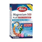 Abtei Magnesium 500 Plus Extra-Vital-Depot - hochdosiert - mit allen B-Vitaminen - für Muskeln,...
