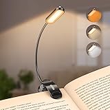 Gritin Leselampe Buch Klemme mit 11 LEDs, LED Buchlampe USB C Wiederaufladbar, Stufenlose Helligkeit...