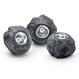 Pontec 87585 PondoStar LED Rocklight Set 3 - schwarzes, attraktives Felsleuchten-Set in zeitloser...
