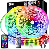 Keepsmile LED Strip 30m, RGB LED Streifen with Remote & Bluetooth APP Control,Timer Setting,Dimmable...