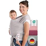 Laleni Tragetuch Baby neugeboren bis 15 kg aus weicher Baumwolle - Babytrage...