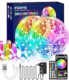 LED Strip 30M RGB Streifen - Led Band mit Musik Sync Farbwechsel Led Lichterkette mit Fernbedienung...