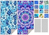 IGINOA Strandtuch XXL Microfaser Strandhandtücher Mikrofaser Badetuch Mandala 2Set Beach Towels...