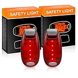 Sosayet LED Sicherheitslicht 2er Set, Blinklicht Schulranzen Licht, Clip Reflektor Rucksack licht...