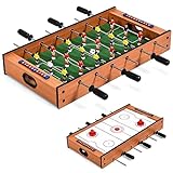 DREAMADE 2 in 1 Multi- Spieltisch, Mini Kickertisch Air Hockeytisch aus Holz & Eisenrohr,...