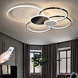 LED Deckenlampe Dimmbar Modern Deckenleuchte Wohnzimmer Deckenlicht Mit Fernbedienung Acryl...