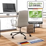 Bodenschutzmatte Bürostuhl - Bürostuhl Unterlage in milchweiß - Kratzfest - rutschfest - Made in...