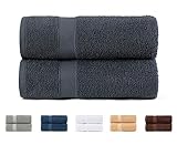 Todocama 2 große Badetücher, 100% Baumwolle, 550 g/m², extra weich, sehr saugfähig und schnell...