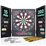 Ultrasport Dartscheibe Elektronisch Profi Set mit Türen I Elektronische Dartscheibe für 1-8...