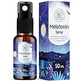 Melatonin Einschlafspray Hochdosiert - 400 Tage Vorrat (50ml) - mit Baldrian, Passionsblume,...