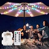 Sonnenschirm Lichterkette,KINGCOO 104LED Regenschirm Hängende Lichter Außen und Innen Dekoleuchte...