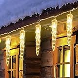 Sonnewelt Eiszapfen lichterkette außen 5m 40 leds lichterketten aussen mit Stecker fairy lights...