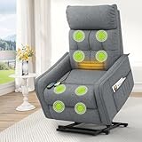 Srfzluxy Fernsehsessel Relaxsessel mit Aufstehhilfe, Elektrisch Massagesessel mit Liege-Funktion...