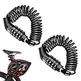2er Pack Helmschloss Motorrad,4-Stellig Zahlenschloss Fahrrad,Klein...