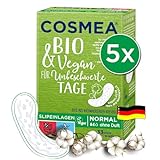 COSMEA Bio Slipeinlagen Normal, ohne Duft, Vorteilspack (5 x 33 Stk)...