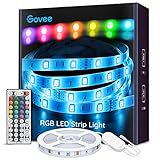 Govee LED Strip 5m, RGB LED Streifen, Farbwechsel LED Band mit IR Fernbedienung, für die...