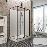Schulte Fertigdusche Komplettdusche 120 x 90 cm Duschtempel Ibiza, 5 mm Sicherheits-Glas, Profile...