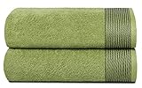 GLAMBURG Baumwolle 2er-Pack Oversized Badetuch-Set 70 x 140 cm, große Badetücher, Ultra...