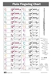 Flöten-Grifftabelle mit farbcodierten Notizen, Lernflöten-Technik, geeignet...