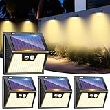 LOTMOS 4 Stück Solarlampen für Außen mit Bewegungsmelder, 176 Superhelle LED Solarleuchten für...