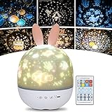 URAQT Sternenhimmel Projektor, 360° Drehbar Starry Projector Light, LED Nachtlicht Erwachsene mit...