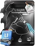 Ellicit Nasenpflaster Schwarz, 30er Pack Premium Nasenstrips, gegen Schnarchen, Extra Halt für...