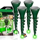 EdenGardens 4er Pack SOLAR 'MOLE Repeller Maulwurf Vertreiber bestes Mittel gegen Wühlmäuse &...