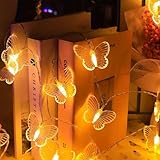 KOBOKO Lichterkette Schmetterling,1,5M 10 LED Lichterkette Kinderzimmer,Schmetterlinge Lichterkette...