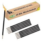 Nico Feuerwerk® 10 Stück Wachsfackeln, Brenndauer 60 Min. I hochwertige Fackeln aus Wachs mit...