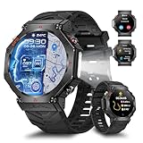 GPS Smartwatch Herren, 2025 Militär Smartwatch Sportuhr, 1.39'' Fitnessuhr...