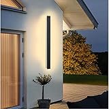 Lange Villa Wandleuchte Schwarze Wasserdicht Ip65 Aluminium Acryl Außen LED Wandleuchte für...