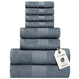 nice homeit Handtuch-Set, mittelgroß, aus 100% Baumwolle, 8 Stück, hergestellt in Italien, extra...