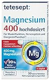 tetesept Magnesium 400 hochdosiert – Nahrungsergänzungsmittel mit Magnesium – leicht...