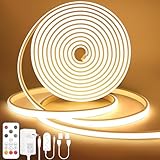 Lamomo COB LED Streifen, Warmweiss Dimmbar 5M LED Strip, Wasserdicht 3000K Neon Led Leiste mit...