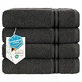 Hammetex 4er Badetuch Set, 100% Baumwolle Premium Qualität Groß 50x100cm Duschtuch, Weich...