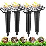 maulwurf vertreiber,4 Stück Solar Maulwurfabwehr,mit Vibrationsmotor solarbetrieben,IP66...