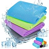 Brovamo Kühltücher 4 Stück 90X30cm Kühlhandtuch Cooling Towel Kühltuch Cool...