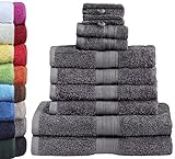 GREEN MARK Textilien 10 TLG. FROTTIER Handtuch-Set mit verschiedenen Größen 4X Handtücher, 2X...