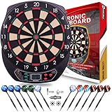 WIN.MAX Elektronische Dartscheibe Profi Set mit 65 Varianten für 1 bis 8 Spieler mit 12 Darts + 12...